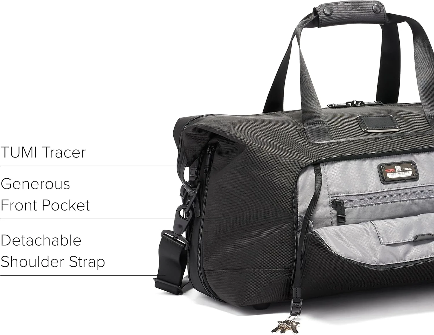 کیف دستی زنانه تومی آلفا 3، مدل مسافرتی با قابلیت افزایش حجم، رنگ: مشکی