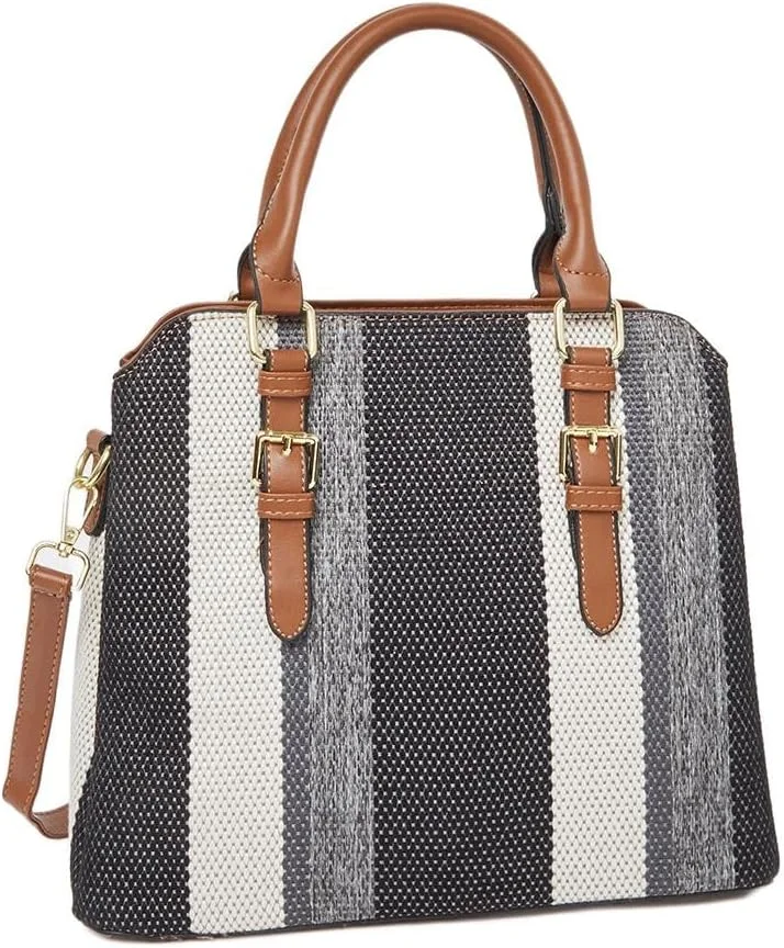 کیف دستی زنانه استایلی راه راه با بند شانه ای قابل جدا شدن - چند رنگ