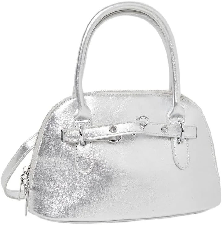 کیف دستی زنانه استایلی با جزئیات کمربندی و دسته دوتایی، سایز واحد