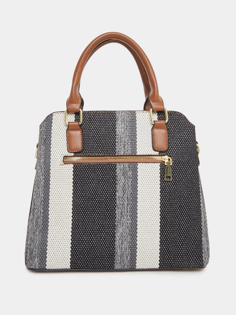 کیف دستی زنانه استایلی راه راه با بند شانه ای قابل جدا شدن - چند رنگ