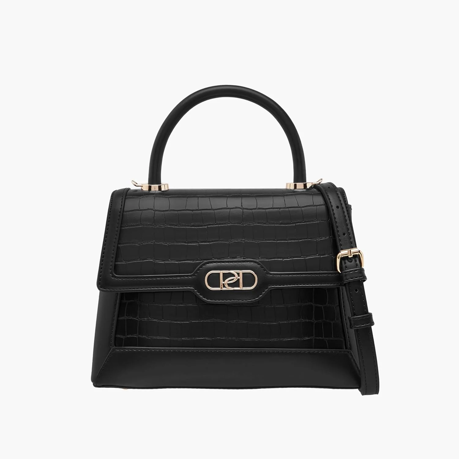 کیف دستی زنانه بافت دار پاپريكا با بند جداشدنی و بست فلاپ، مشکی، سایز One Size کیف دستی زنانه بافت دار پاپريكا با بند جداشدنی و بست فلاپ، مشکی، سایز One Size