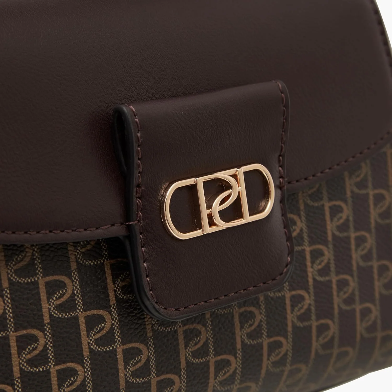 کیف دستی زنانه پاپريكا با طرح مونوگرام و بند زنجیری، قهوه ای، سایز آزاد کیف دستی زنانه پاپريكا با طرح مونوگرام و بند زنجیری، قهوه ای، سایز آزاد