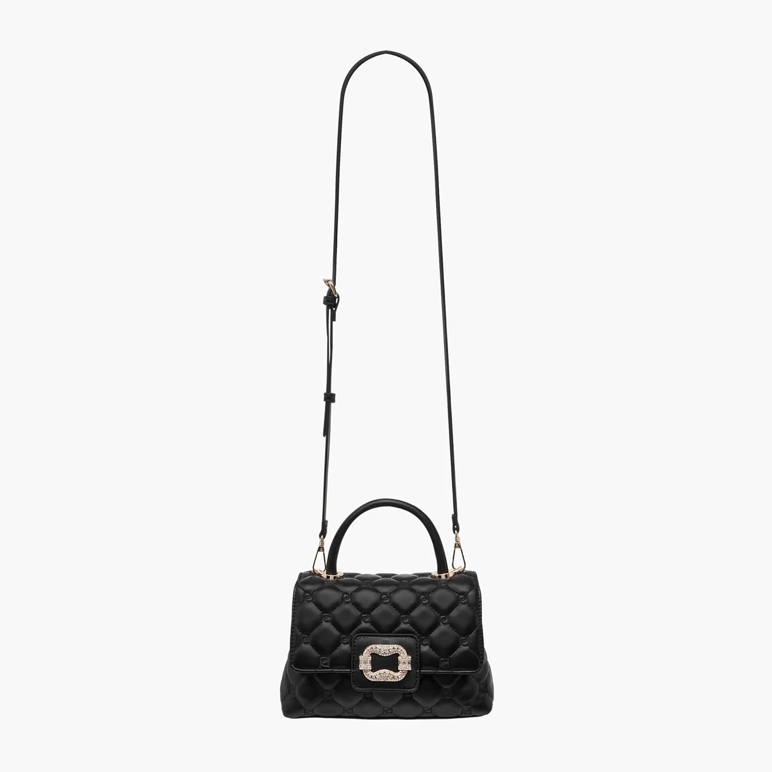 کیف دستی زنانه پاپریکا مدل ساتچل با طرح لوزیدوزی، بند جداشدنی و بستهشدن با دکمه مشکی، سایز One Size کیف دستی زنانه پاپریکا مدل ساتچل با طرح لوزیدوزی، بند جداشدنی و بستهشدن با دکمه مشکی، سایز One Size