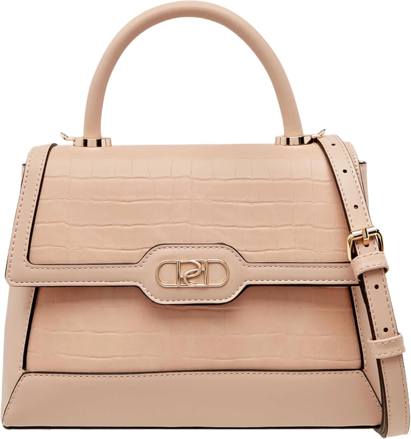 کیف دستی زنانه بافت‌دار پاپريكا با بند جداشدنی و بسته‌شدن با دکمه، رنگ طوسی روشن، تک سایز