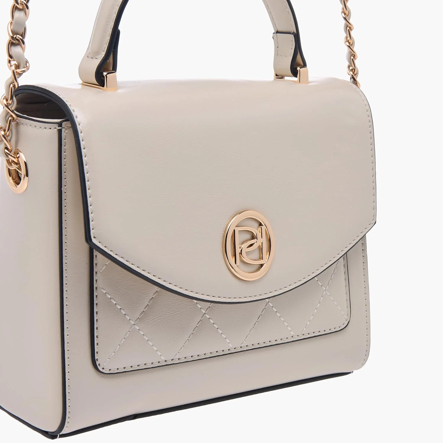 کیف دستی زنانه بافت دار پاپریکا با دسته بالایی و بند زنجیری، رنگ عاجی، تک سایز کیف دستی زنانه بافت دار پاپریکا با دسته بالایی و بند زنجیری، رنگ عاجی، تک سایز