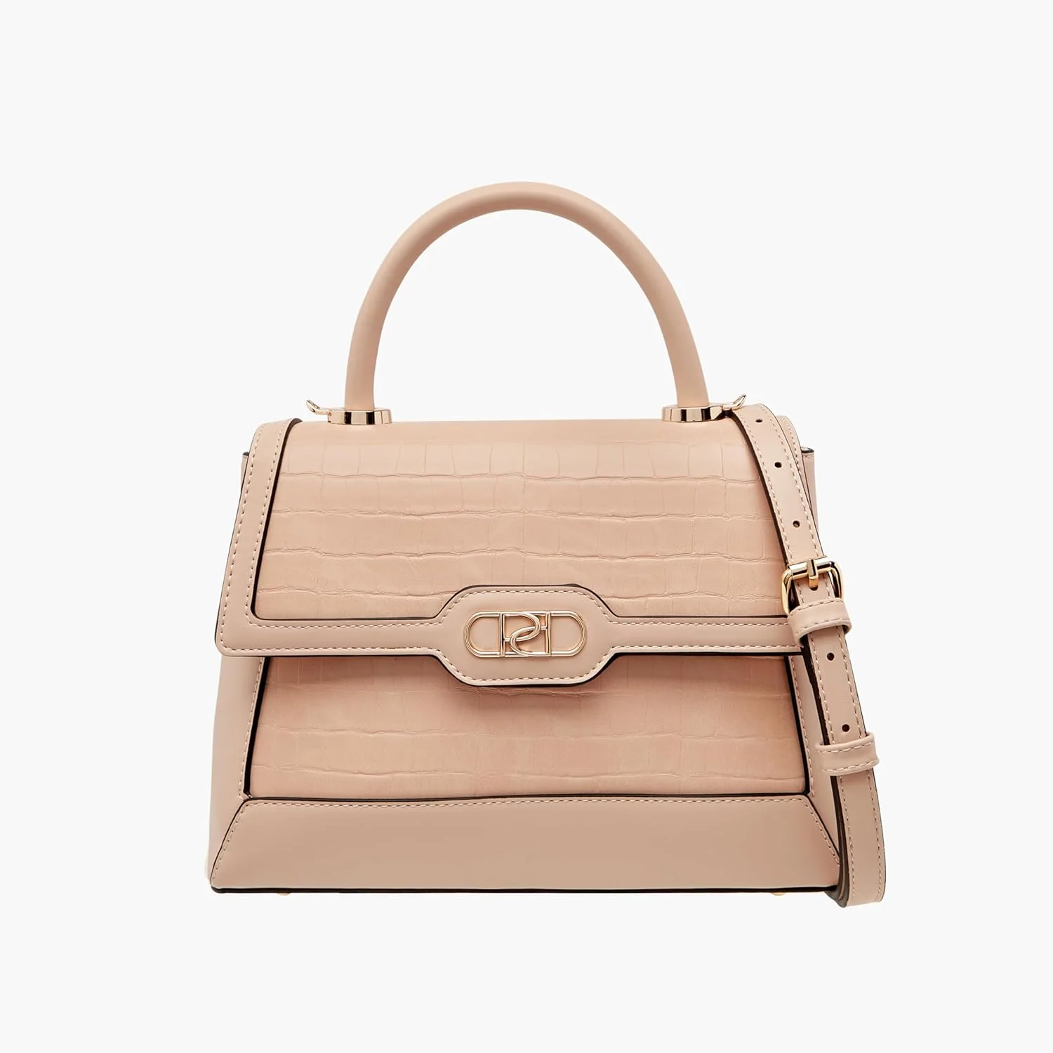 کیف دستی زنانه بافت‌دار پاپريكا با بند جداشدنی و بسته‌شدن با دکمه، رنگ طوسی روشن، تک سایز