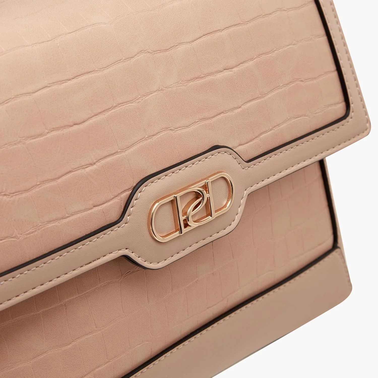 کیف دستی زنانه بافت‌دار پاپريكا با بند جداشدنی و بسته‌شدن با دکمه، رنگ طوسی روشن، تک سایز