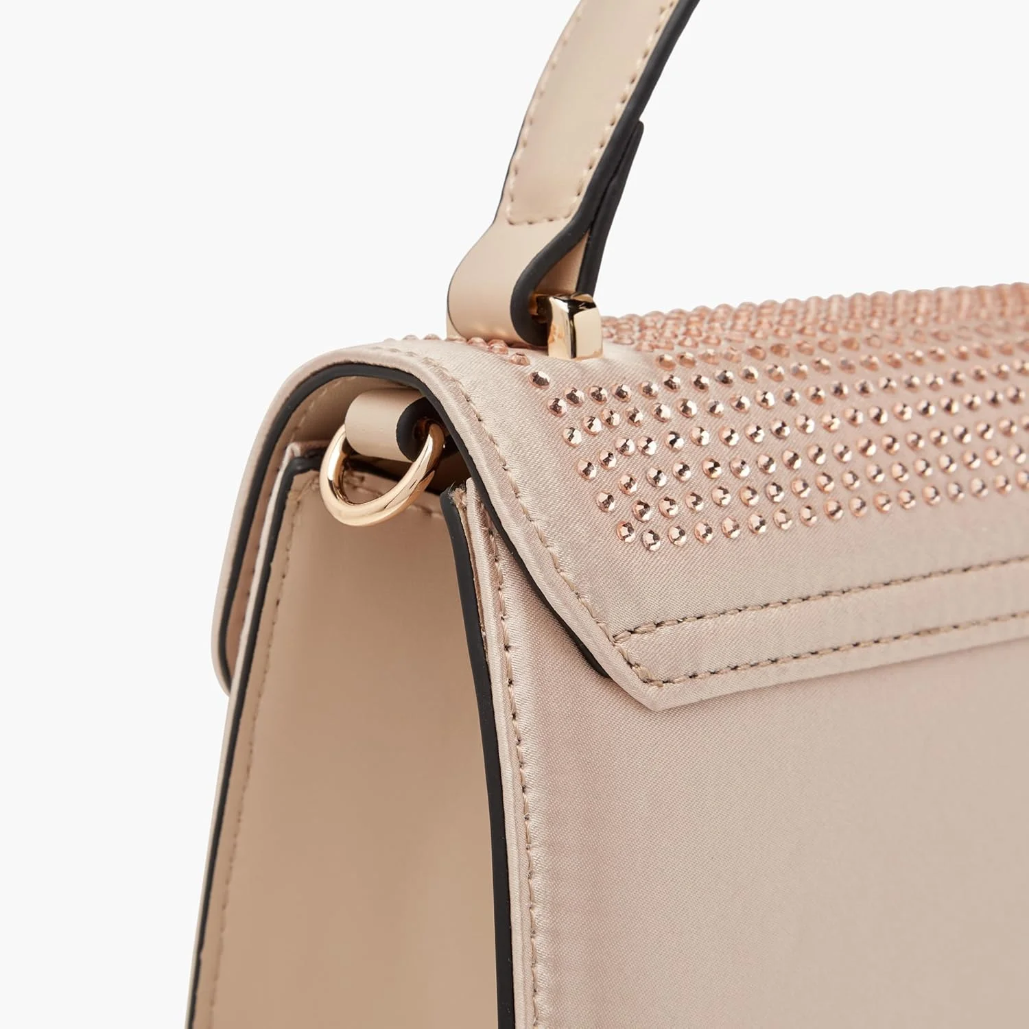 کیف دستی زنانه پاپریکا با تزیینات و بند زنجیری جداشدنی و بست دکمه ای، صورتی، تک سایز