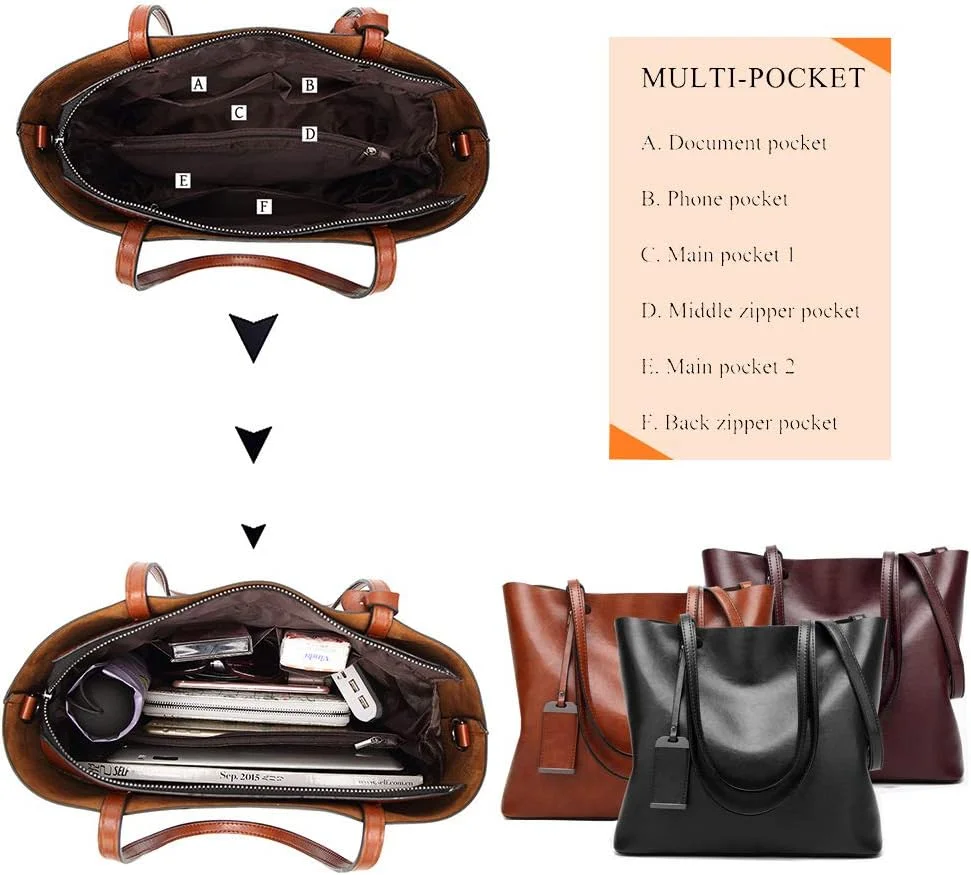 کیف دستی زنانه ALARION با دسته بالایی، کیف دوشی، کیف پیام رسان، کیف دستی