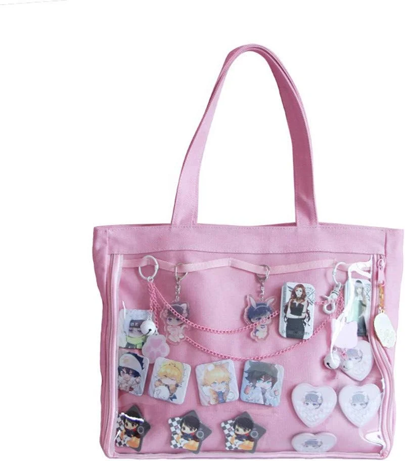 کیف دستی بزرگ AlwaySky Ita با پنجره شفاف برای سنجاق سینه، کیف دوشی، کیف دستی، کیف DIY، کیف بزرگ