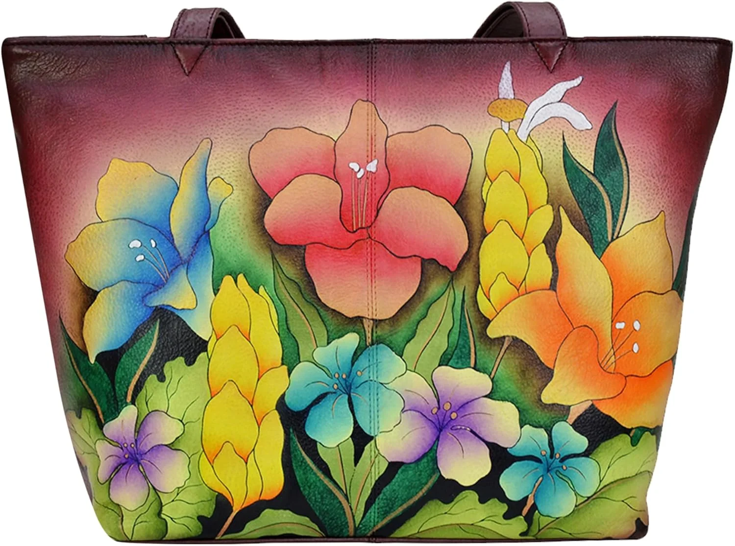 کیف دستی بزرگ زنانه چرمی آنا بای آنوشکا با نقاشی دستی