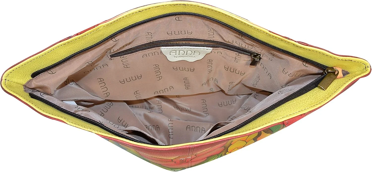 کیف دستی بزرگ زنانه چرمی آنا بای آنوشکا با نقاشی دستی