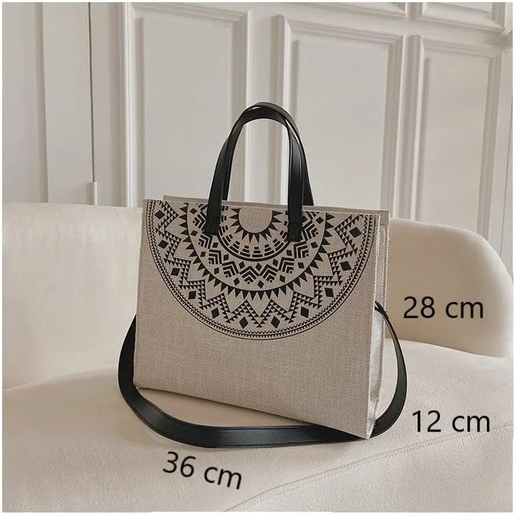 کیف دستی بوم زنانه، کیف شانه ای، کیف بزرگ بوم برای کار، کیف شانه ای لپ تاپ، کیف ساحلی غیر رسمی برای استفاده روزانه و مسافرت، مشکی