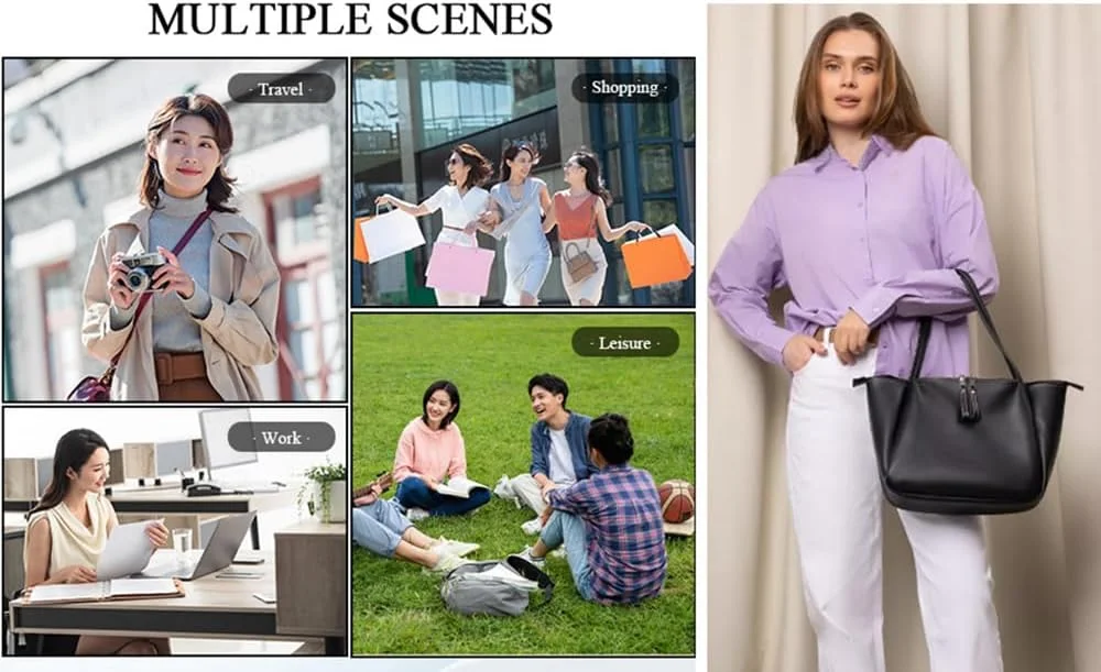 کیف دستی بزرگ زنانه آزونه، کیف دوشی جادار و شیک، مناسب کار، سفر و استفاده روزمره