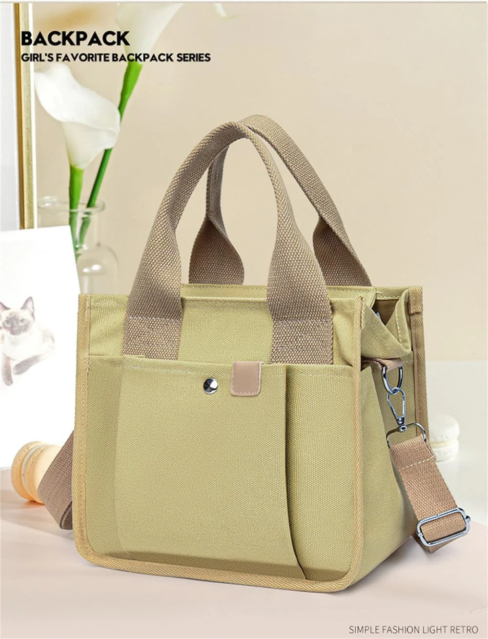 کیف دستی کوچک بومى زنانه با زیپ، کیف کراس بادی چند جیبی Azonee، کیف شانه ای، کیف دستی غیر رسمی برای استفاده روزانه، مسافرت و کار