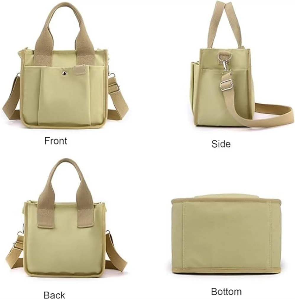 کیف دستی کوچک بومى زنانه با زیپ، کیف کراس بادی چند جیبی Azonee، کیف شانه ای، کیف دستی غیر رسمی برای استفاده روزانه، مسافرت و کار