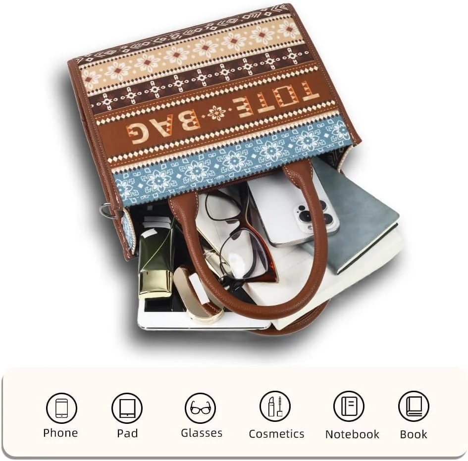 کیف دستی زنانه Azonee، کیف بزرگ مسافرتی، کیف دوشی به سبک بوهو قدیمی با کیف پول ست، کیف کار چند منظوره برای زنان