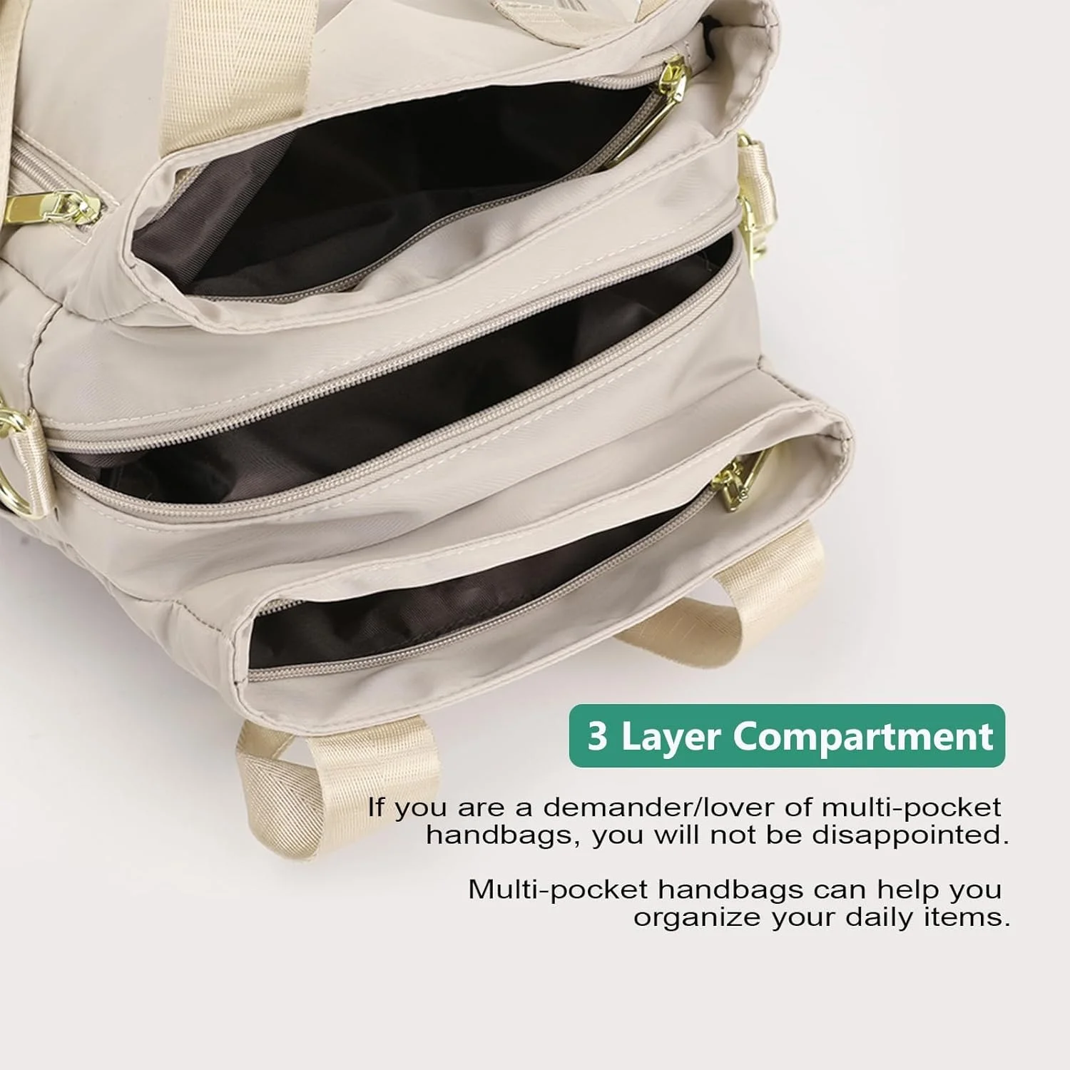 کیف دستی بوم بزرگ Azonee، کیف سبک وزن سه محفظه ای زنانه، کیف دستی دسته دار با زیپ سه گانه، کیف مسافرتی نایلونی چند جیبی، کیف های دستی ضد آب کیف دستی بوم بزرگ Azonee، کیف سبک وزن سه محفظه ای زنانه، کیف دستی دسته دار با زیپ سه گانه، کیف مسافرتی نایلونی چند جیبی، کیف های دستی ضد آب