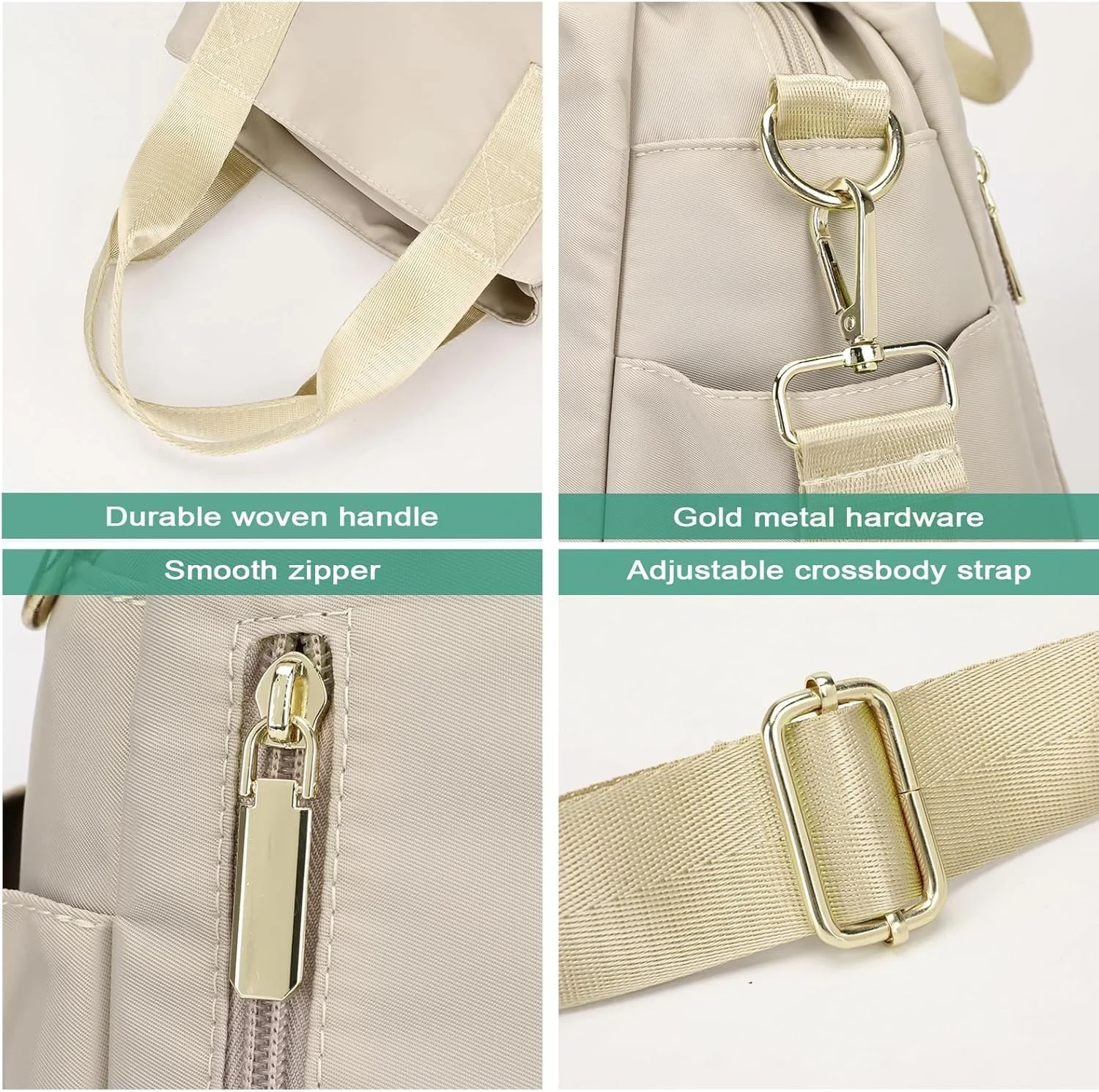 کیف دستی بوم بزرگ Azonee، کیف سبک وزن سه محفظه ای زنانه، کیف دستی دسته دار با زیپ سه گانه، کیف مسافرتی نایلونی چند جیبی، کیف های دستی ضد آب کیف دستی بوم بزرگ Azonee، کیف سبک وزن سه محفظه ای زنانه، کیف دستی دسته دار با زیپ سه گانه، کیف مسافرتی نایلونی چند جیبی، کیف های دستی ضد آب