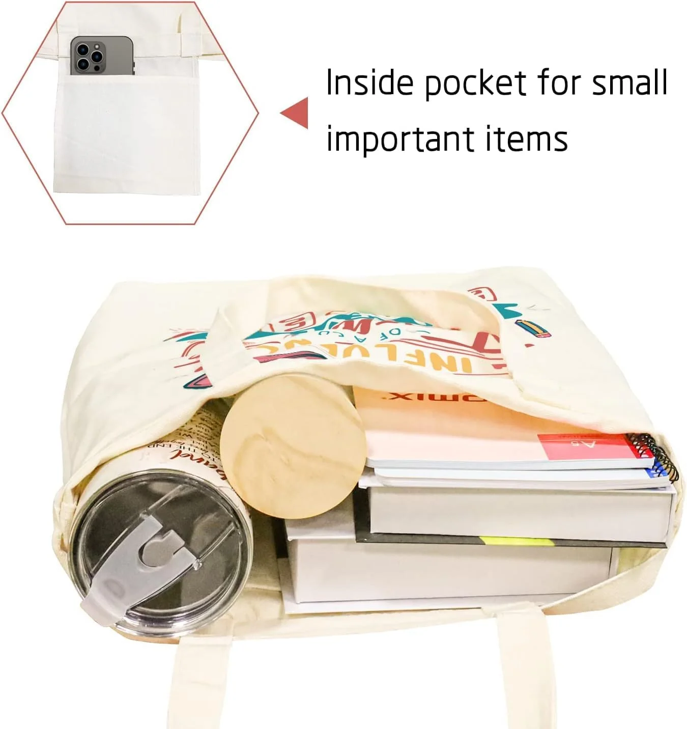 کیف دستی بوم با جیب داخلی برای روز معلم، کیف خرید قابل استفاده مجدد کیف دستی بوم با جیب داخلی برای روز معلم، کیف خرید قابل استفاده مجدد