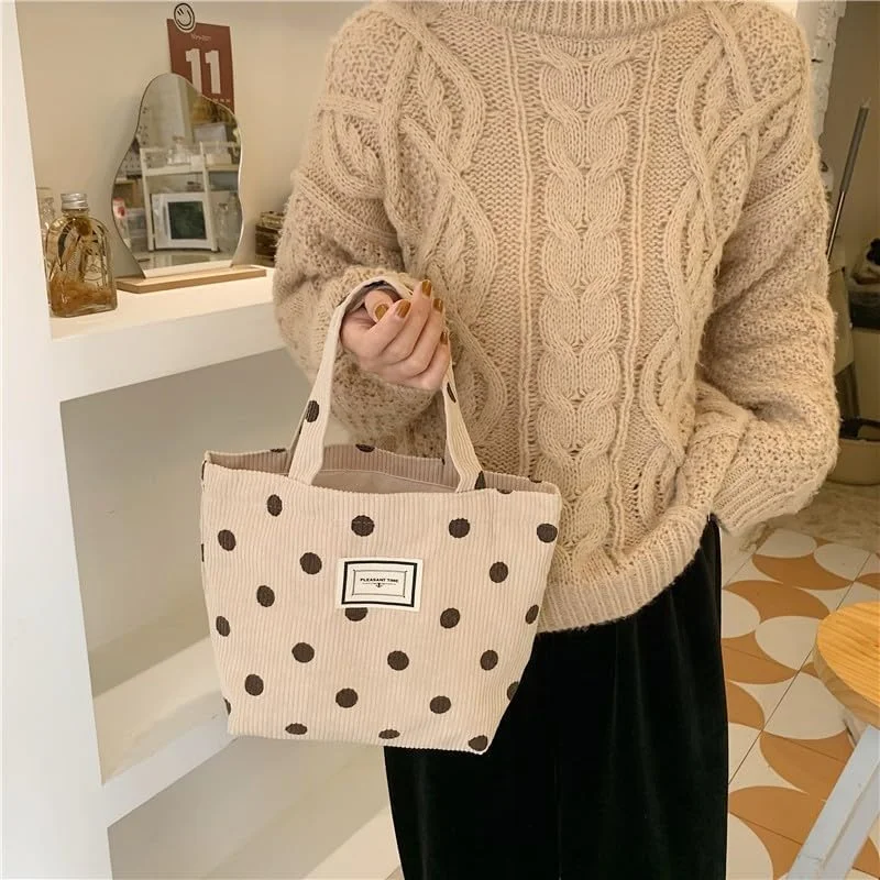 ست ۲ عددی کیف دستی کوچک مخملی زنانه – کیف خرید کوچک و قابل استفاده مجدد، کیف سبک وزن روزمره، کیف دستی با سبک قدیمی برای کلید و خرید مواد غذایی