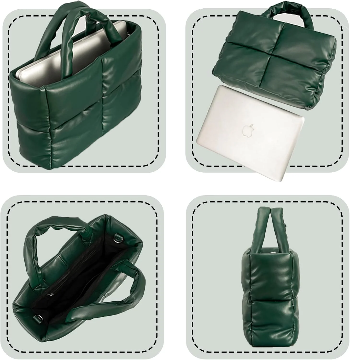 کیف دستی زنانه بزرگ و نرم با طرح لحافی، مناسب برای زمستان