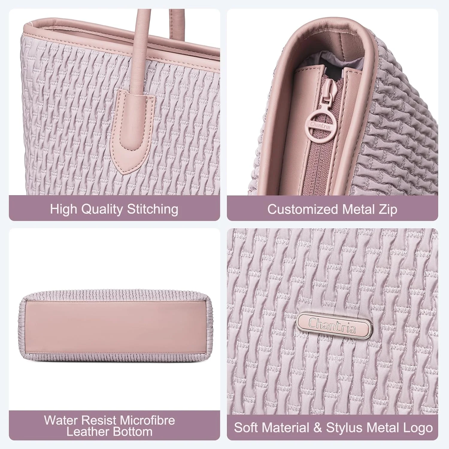 کیف دستی زنانه Chantria با زیپ، کیف بزرگ 18 لیتری زنانه با جیب لپ تاپ و تبلت، کیف دستی زنانه برای کار، مسافرت و خرید کیف دستی زنانه Chantria با زیپ، کیف بزرگ 18 لیتری زنانه با جیب لپ تاپ و تبلت، کیف دستی زنانه برای کار، مسافرت و خرید