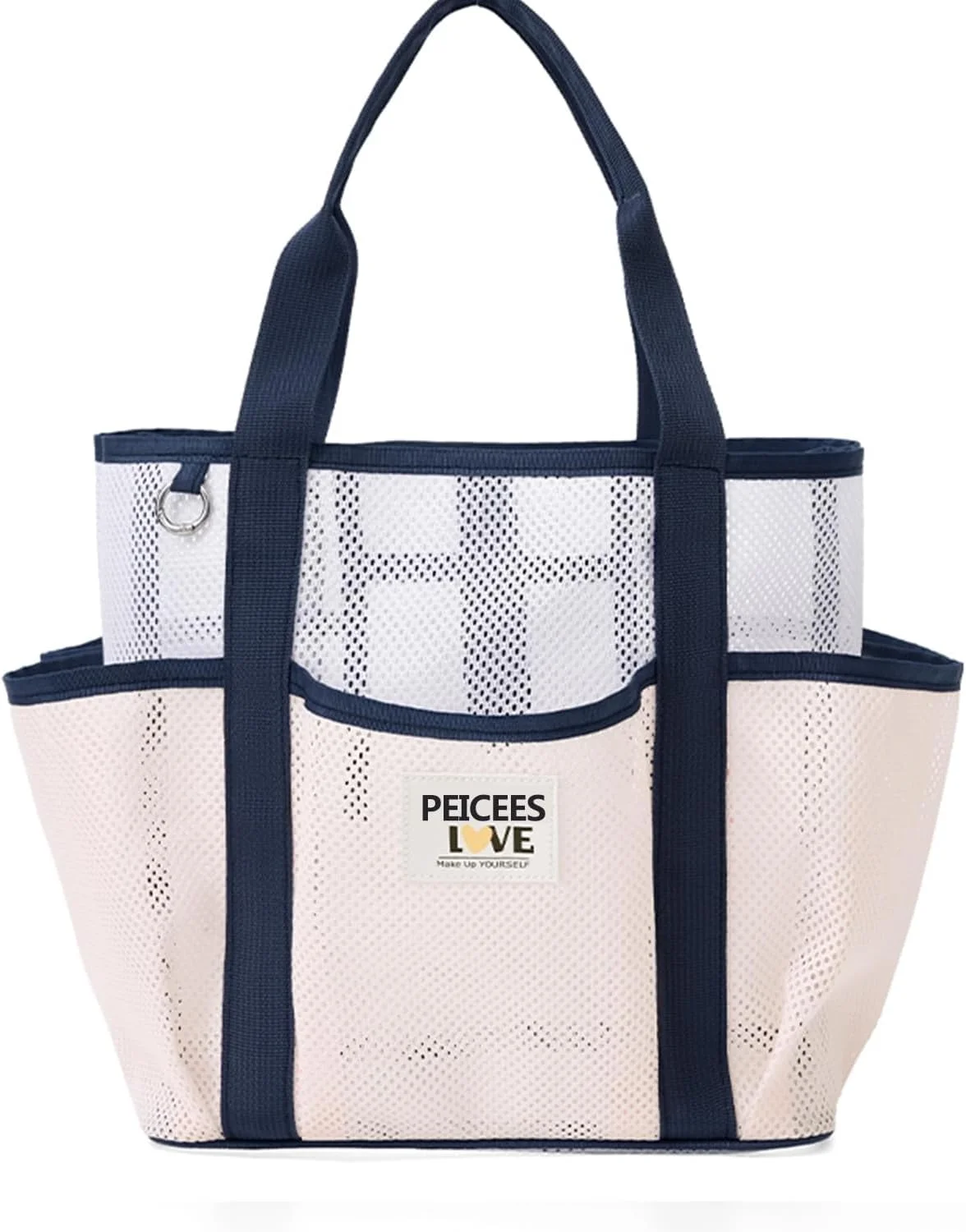 کیف توری ساحلی کوچک پیسیز با ظرفیت زیاد، مقاوم در برابر شن، سبک وزن، تاشو، مناسب برای تعطیلات تابستانی و استخر