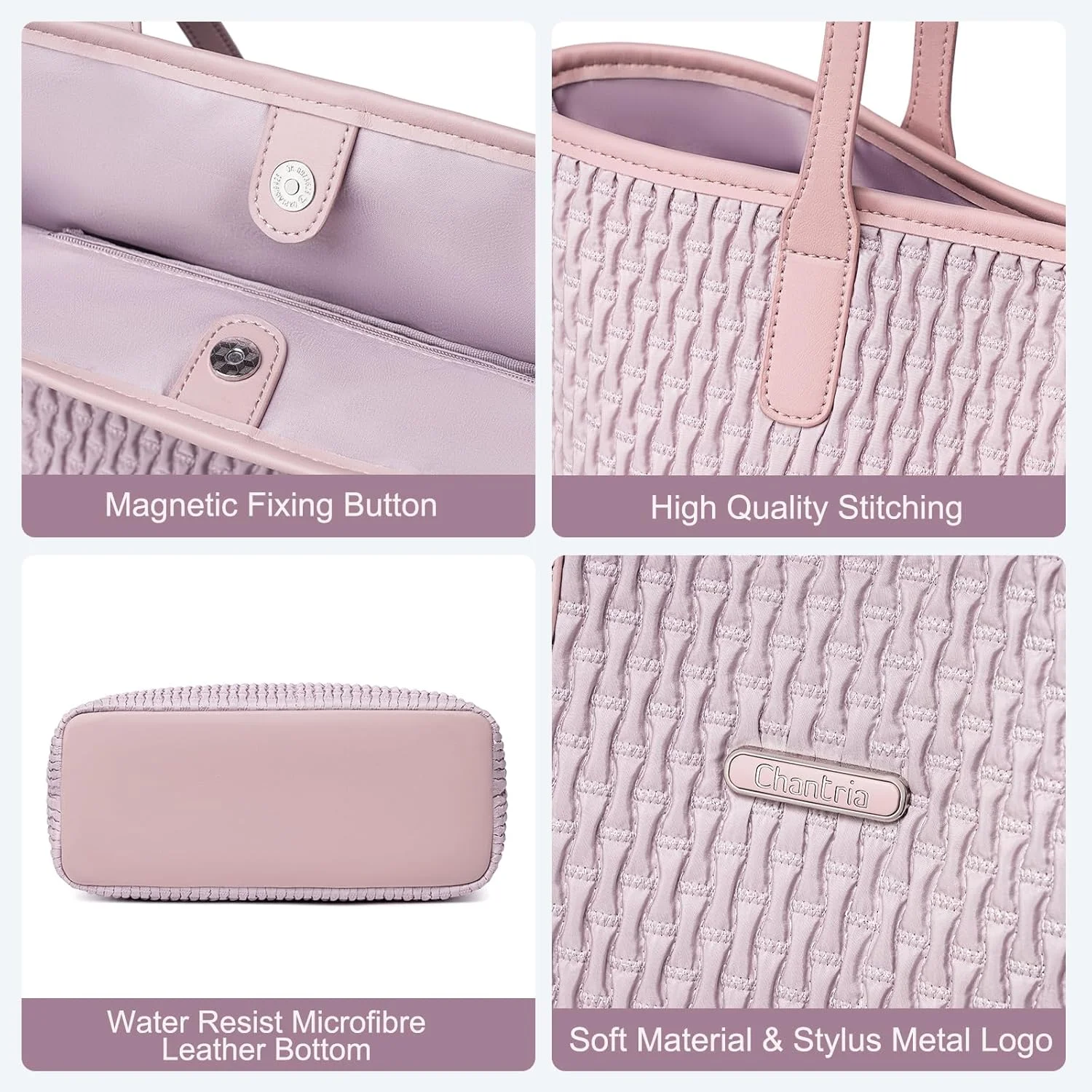 کیف دستی زنانه Chantria، کیف بزرگ 16 لیتری زنانه، کیف دستی زنانه برای کار، مسافرت و خرید کیف دستی زنانه Chantria، کیف بزرگ 16 لیتری زنانه، کیف دستی زنانه برای کار، مسافرت و خرید