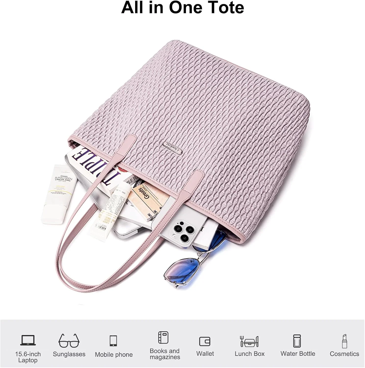 کیف دستی زنانه Chantria، کیف بزرگ 16 لیتری زنانه، کیف دستی زنانه برای کار، مسافرت و خرید کیف دستی زنانه Chantria، کیف بزرگ 16 لیتری زنانه، کیف دستی زنانه برای کار، مسافرت و خرید