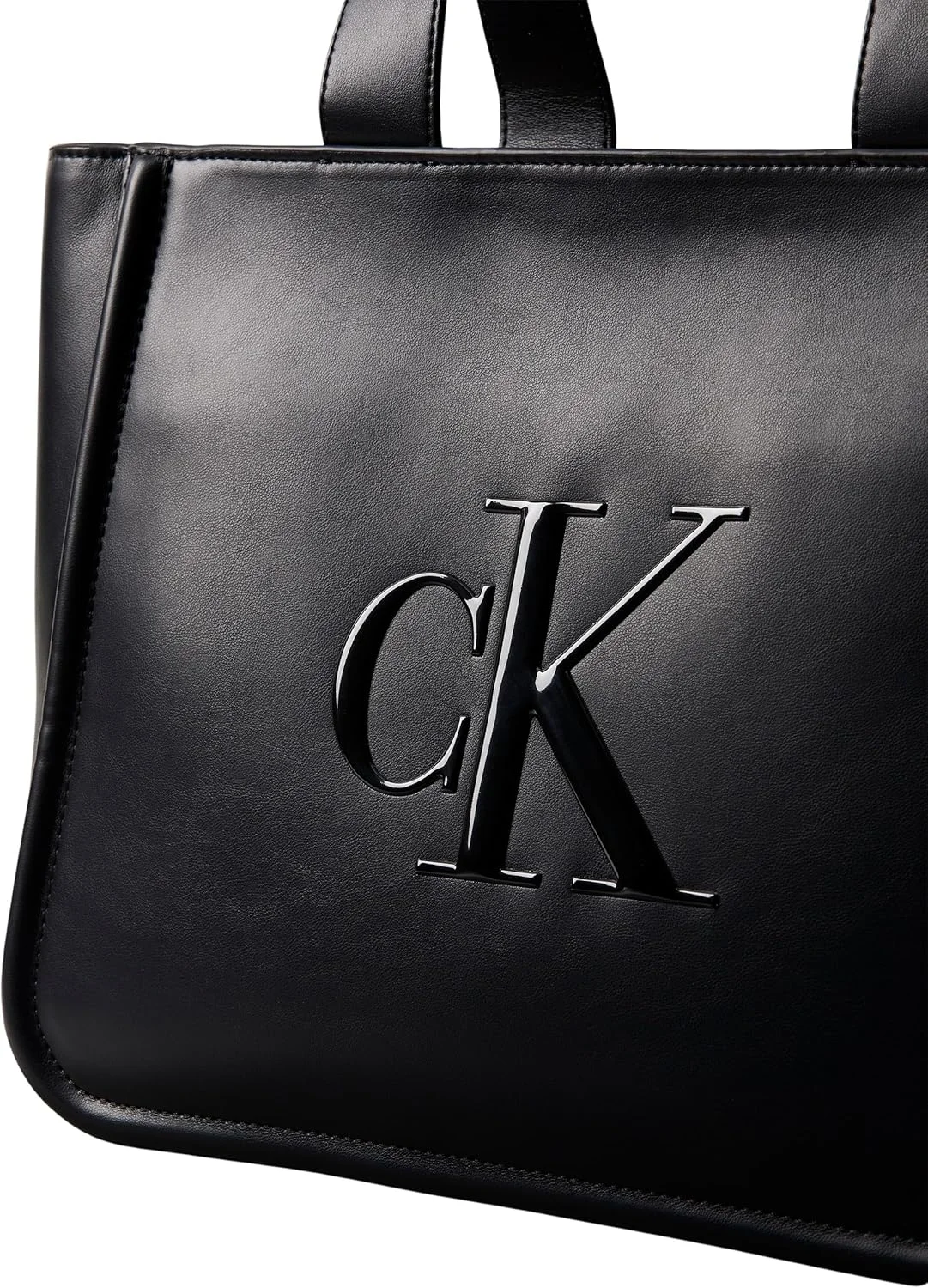 کیف دستی زنانه کلوین کلاین مدل Raised Ck Medium Tote Lv04f3218g، مشکی، سایز OS