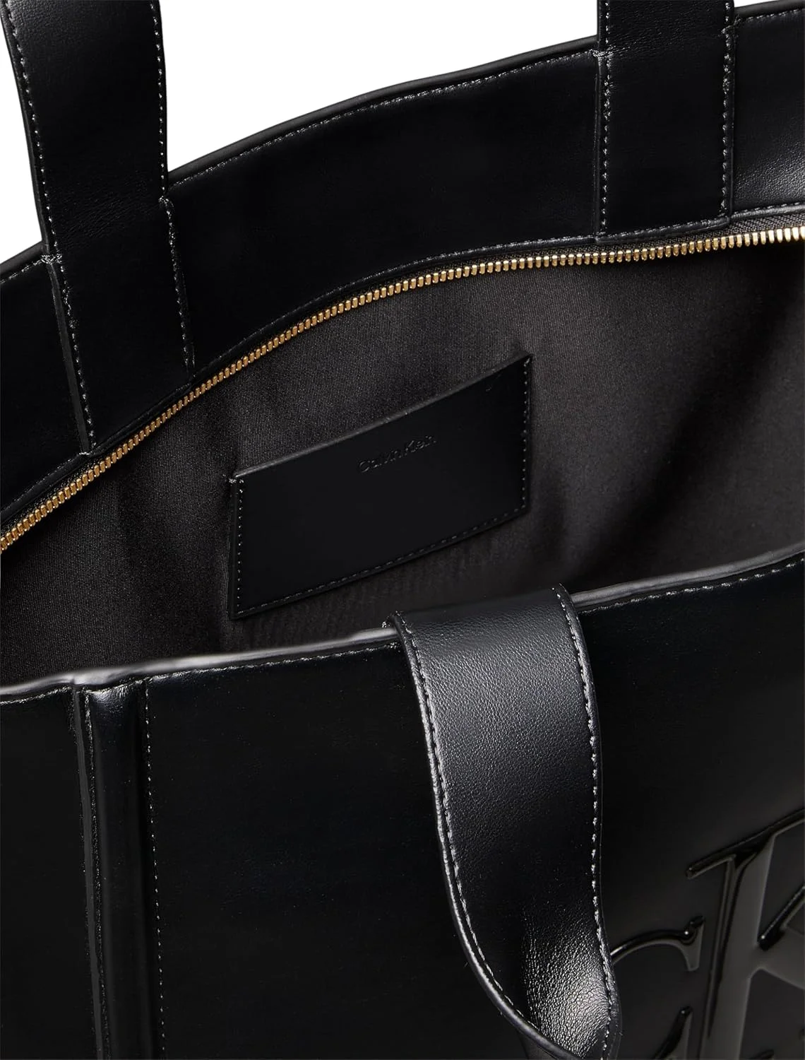 کیف دستی زنانه کلوین کلاین مدل Raised Ck Medium Tote Lv04f3218g، مشکی، سایز OS