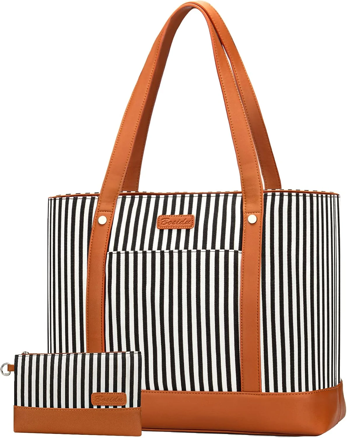 کیف دستی لپ تاپ زنانه، کیف کار زنانه بوم مقاوم در برابر آب، کیف شانه ای با ظرفیت بزرگ مناسب برای لپ تاپ 15.6 اینچی