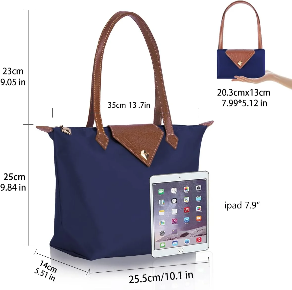 کیف دوشی تاشو زنانه آکسفورد با ظرفیت بزرگ، کیف دستی نایلونی، کیف خرید تاشو زنانه، کیف مسافرتی ساحلی ضد آب و غیر رسمی