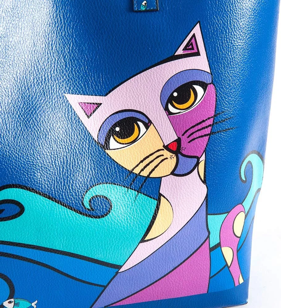 کیف دوشی چرم مصنوعی زنانه طرح جغد و شهر بیگ دیزاین، کیف دستی مناسب کار، دانشگاه و مدرسه، کیف بزرگ و جادار، کیف لپ تاپ زنانه، کیف دستی ضد آب و سبک، کیف مسافرتی