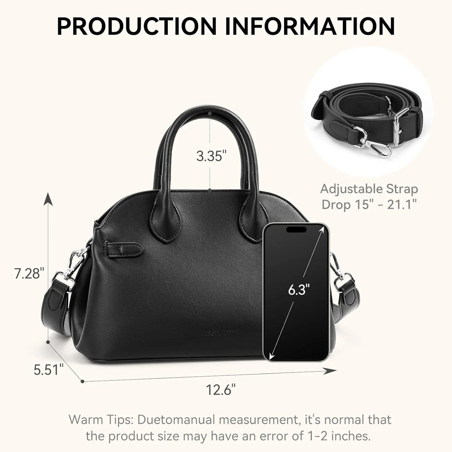 کیف دستی جیر زنانه BOSTANTEN، کیف بزرگ دستی با دسته بالایی، کیف کراس بادی با بند قابل تنظیم و آهنربایی کیف دستی جیر زنانه BOSTANTEN، کیف بزرگ دستی با دسته بالایی، کیف کراس بادی با بند قابل تنظیم و آهنربایی