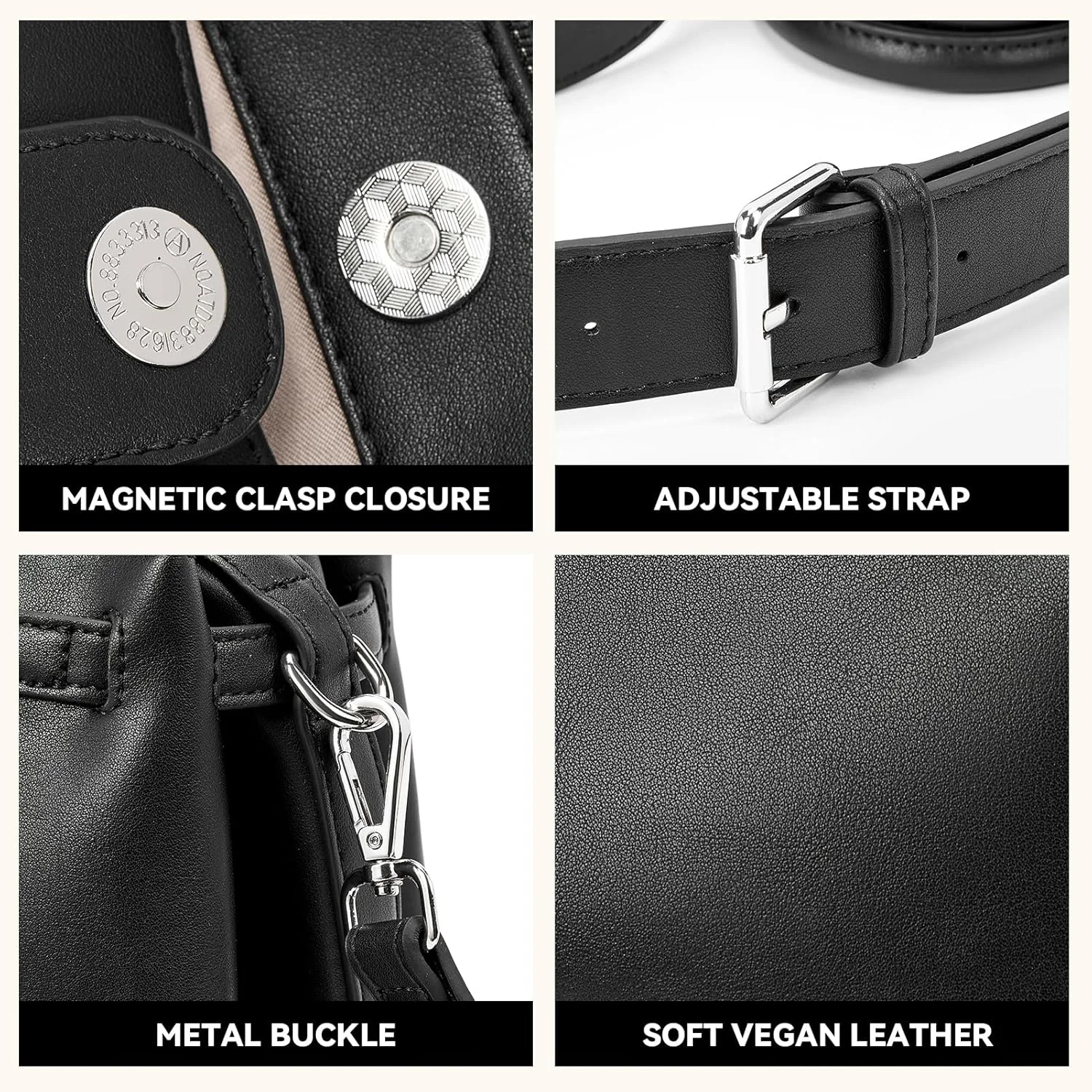 کیف دستی جیر زنانه BOSTANTEN، کیف بزرگ دستی با دسته بالایی، کیف کراس بادی با بند قابل تنظیم و آهنربایی کیف دستی جیر زنانه BOSTANTEN، کیف بزرگ دستی با دسته بالایی، کیف کراس بادی با بند قابل تنظیم و آهنربایی