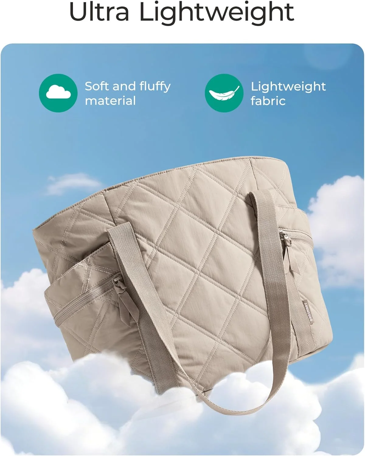 کیف دستی زنانه BAGSMART، کیف بزرگ با زیپ، کیف لحافی پفی، کیف باشگاه ورزشی زنانه، کیف دستی برای مسافرت و کار، هدیه روز مادر برای مادر کیف دستی زنانه BAGSMART، کیف بزرگ با زیپ، کیف لحافی پفی، کیف باشگاه ورزشی زنانه، کیف دستی برای مسافرت و کار، هدیه روز مادر برای مادر