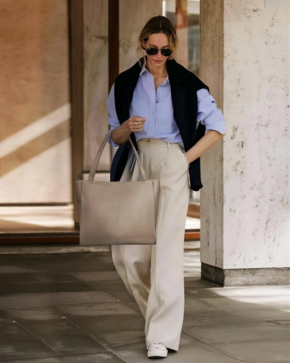 کیف دستی چرمی اصل befen برای زنان، کیف بزرگ دوشی زنانه، کیف دستی زنانه با محفظه لپ تاپ