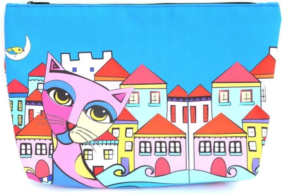 کیف خرید و ساحلی شفاف بیگ دیزاین طرح جغد و شهر