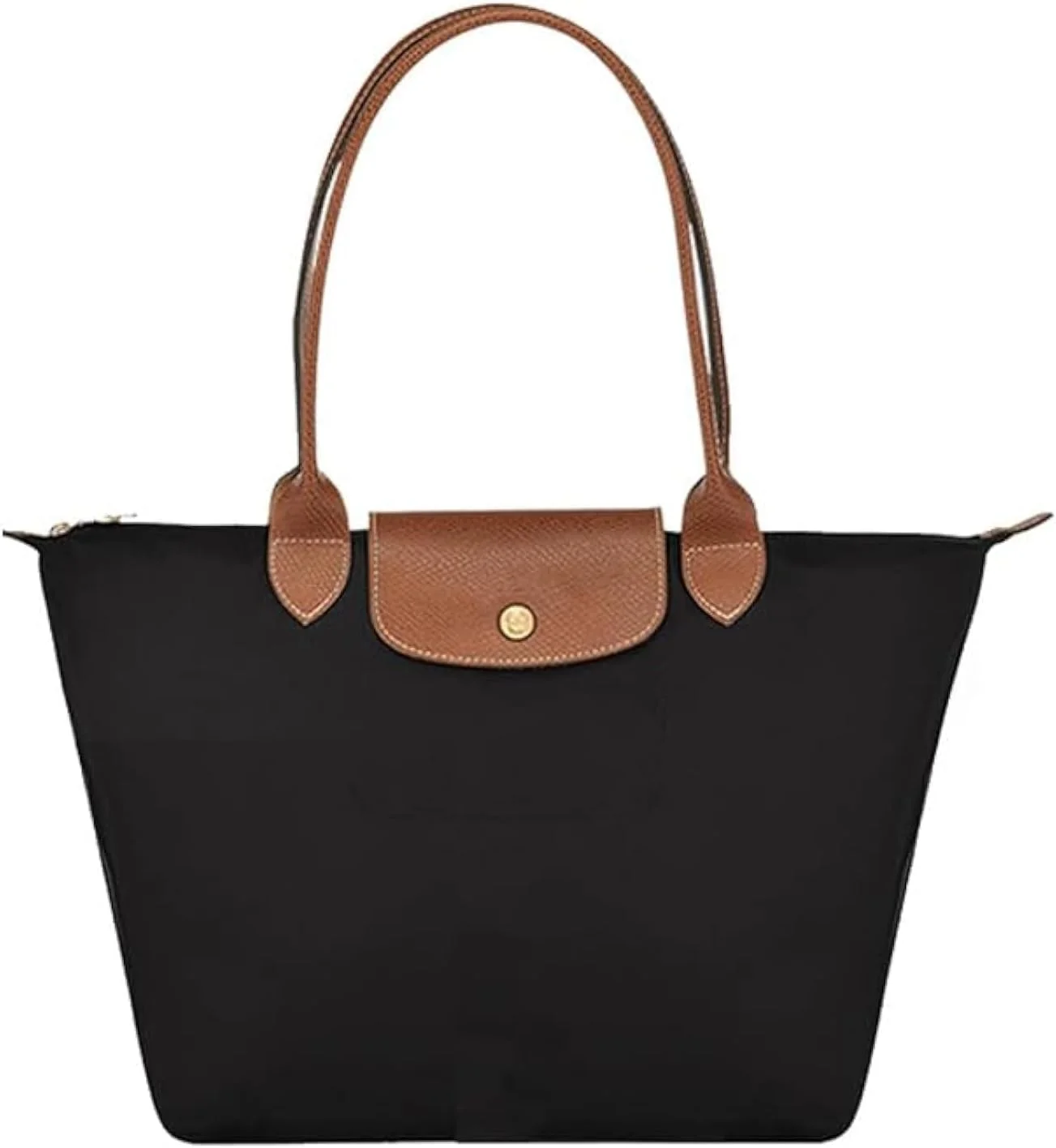 کیف دستی زنانه، کیف شانه ای نایلونی ضد آب شیک، کیف دستی تاشو زیپ دار نایلونی با دسته بالایی، کیف مسافرتی تاشو ساحلی برای کار، خرید، مسافرت