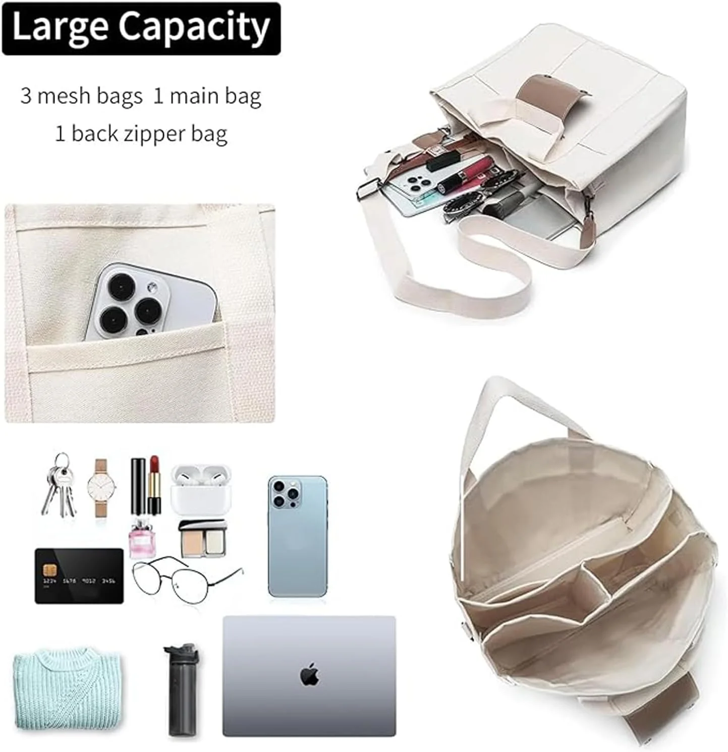 کیف دستی بوم چند جیبی، کیف بزرگ کراس بادی، کیف دستی و کیف شانه ای زنانه، کیف مسنجر برای کار، مسافرت روزانه و آخر هفته کیف دستی بوم چند جیبی، کیف بزرگ کراس بادی، کیف دستی و کیف شانه ای زنانه، کیف مسنجر برای کار، مسافرت روزانه و آخر هفته