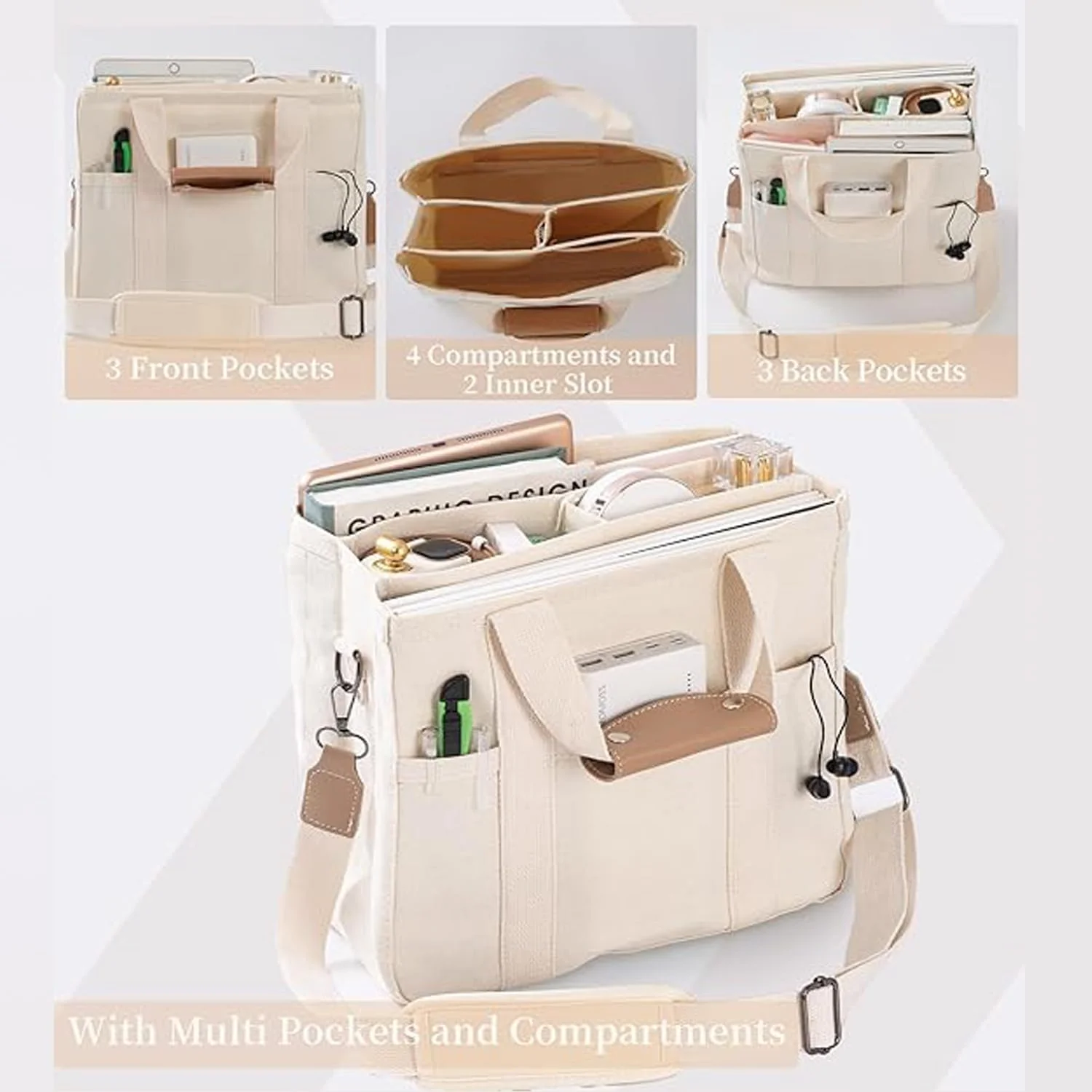 کیف دستی بوم چند جیبی، کیف بزرگ کراس بادی، کیف دستی و کیف شانه ای زنانه، کیف مسنجر برای کار، مسافرت روزانه و آخر هفته کیف دستی بوم چند جیبی، کیف بزرگ کراس بادی، کیف دستی و کیف شانه ای زنانه، کیف مسنجر برای کار، مسافرت روزانه و آخر هفته