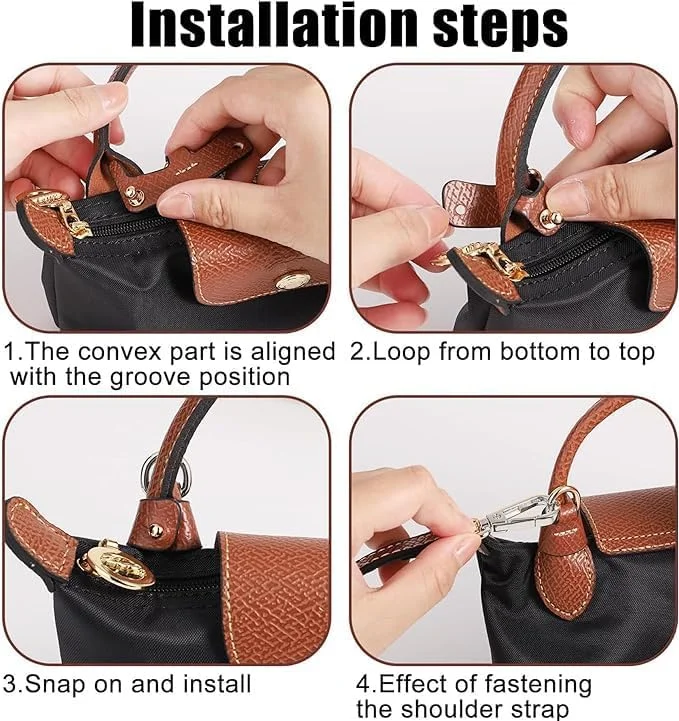 کیف دستی کوچک زنانه، کیف شانه ای نایلونی ضد آب شیک با دسته بالایی و زنجیر، کیف تاشو زیپ دار با بند برای کار، خرید و مسافرت