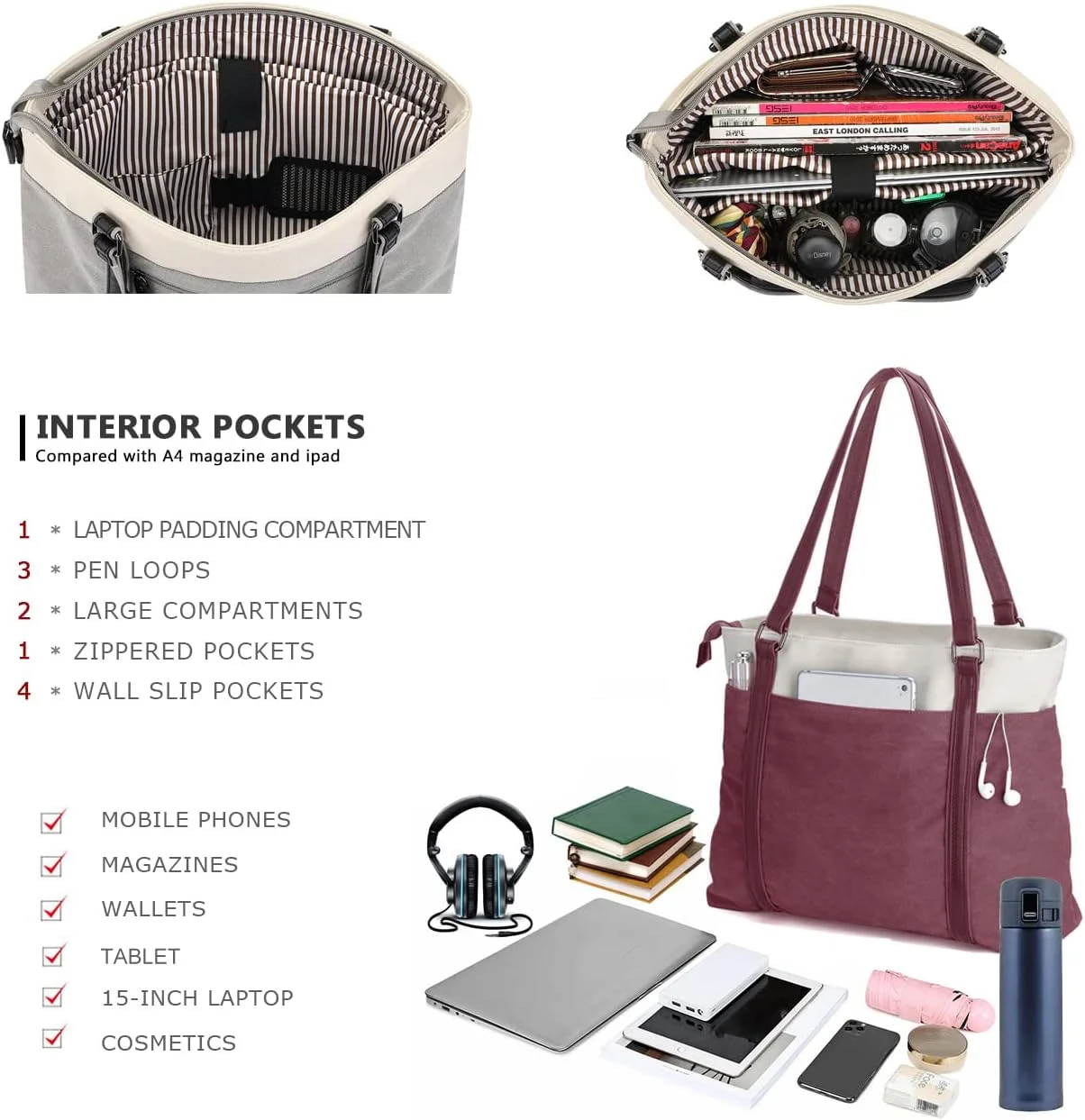 کیف دستی لپ‌تاپ زنانه مدل S306923 مناسب کار (تک عددی)