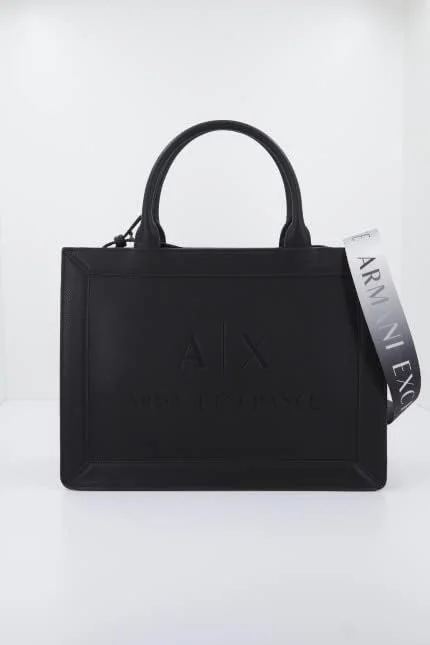 کیف دستی زنانه آرمانی اکسچنج مدل لیلا، لوگوی بزرگ در جلو، زیپ دار، دارای جیب داخلی