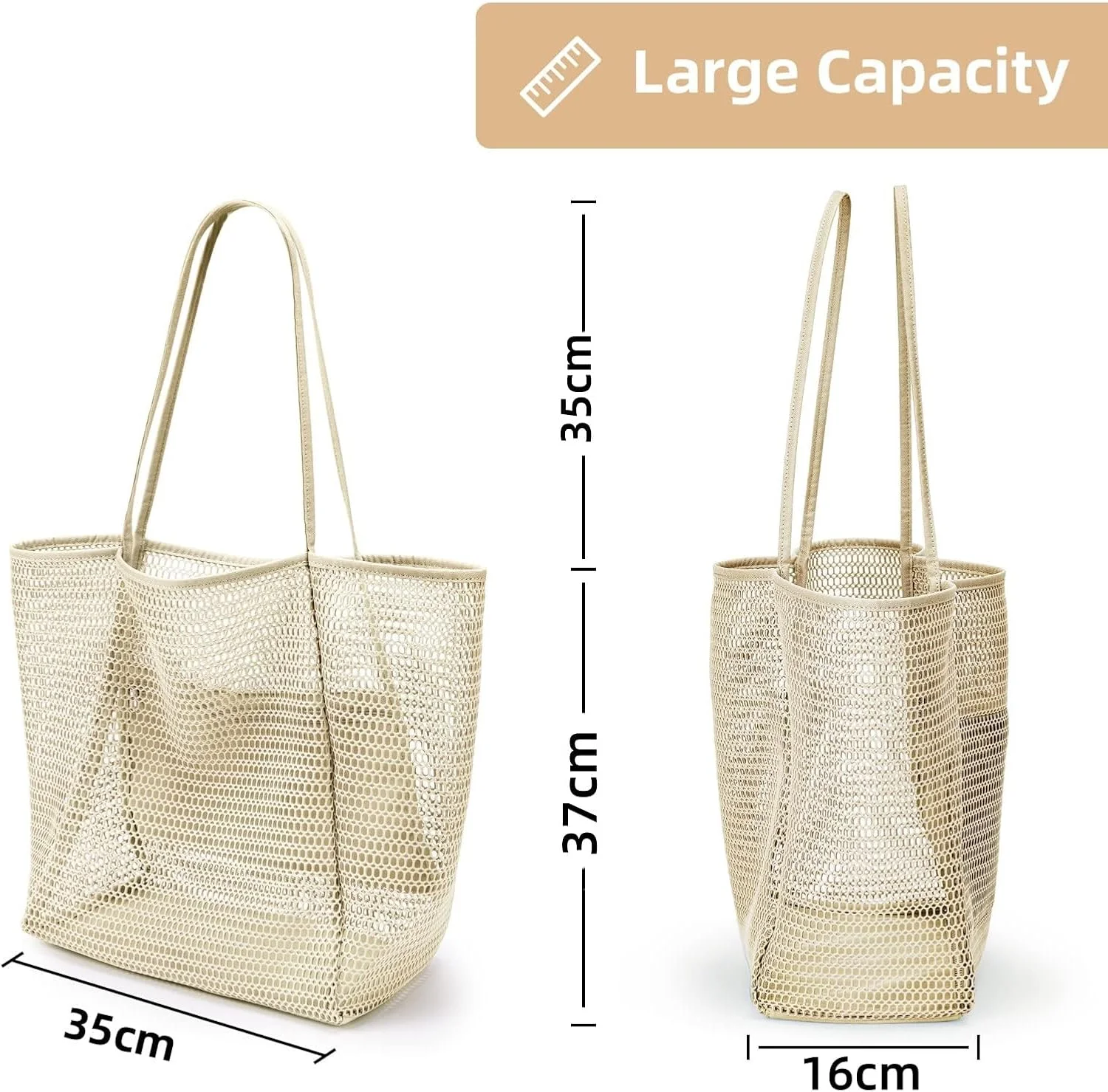 کیف دستی بافتنی، کیف توری تاشو با جیب کوچک، کیف دستی مکرون چرم نرم زنانه، کیف مچی با ظرفیت زیاد برای کار، خرید، مسافرت و استفاده روزانه