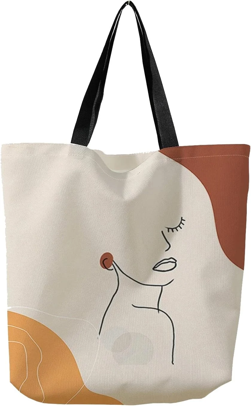 کیف دستی بزرگ زنانه Glowic با زیپ، کیف های دستی شیک نخی، کیف های حمل بوم برای دانشگاه (WBAG-68) (چند رنگ)