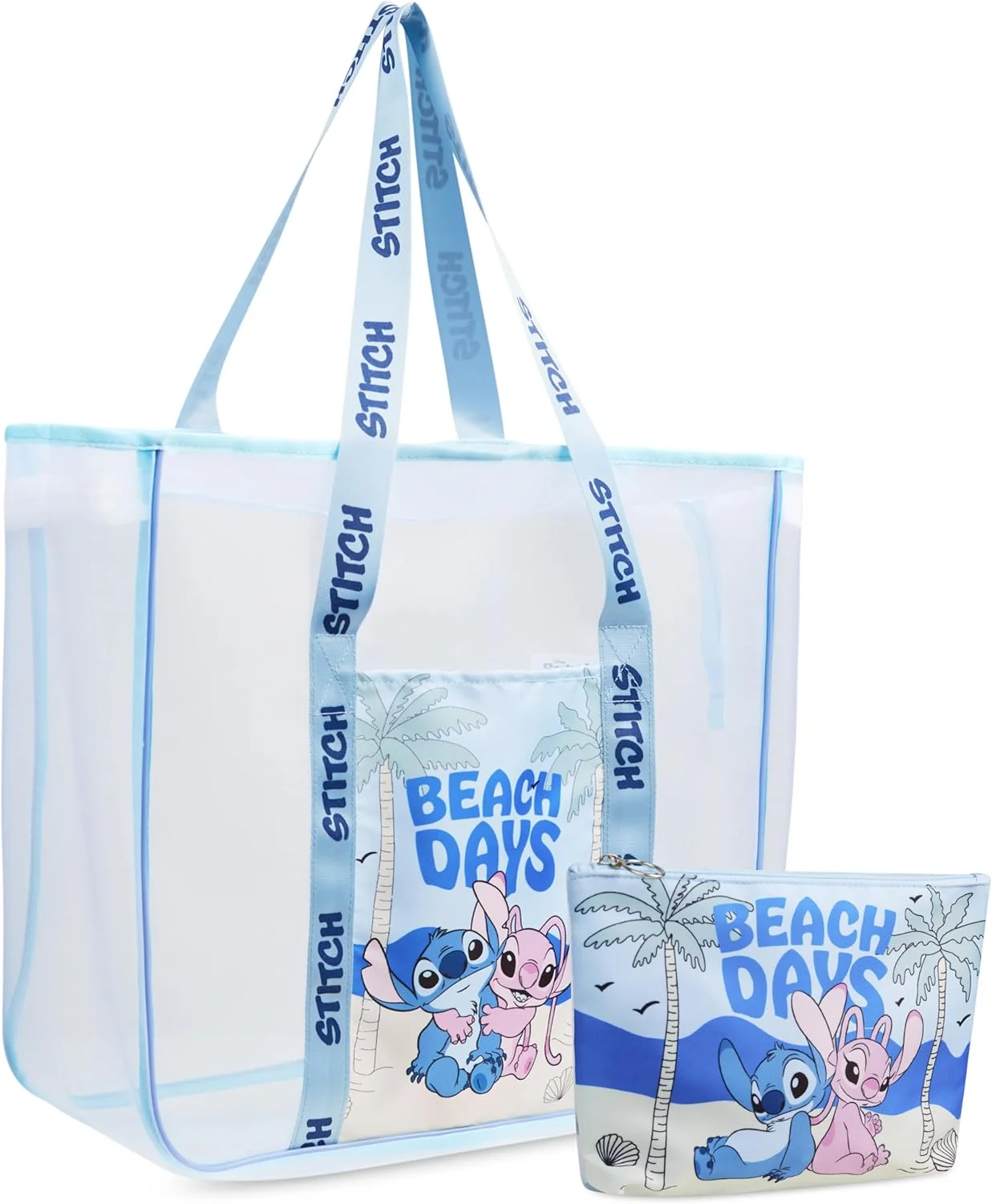 کیف مسافرتی ترند برای زنان و نوجوانان، کیف توری زیپ‌دار با کیف کوچک زیپ‌دار، لوازم ضروری سفر برای تعطیلات، استخر، شنا، باشگاه، پیک نیک