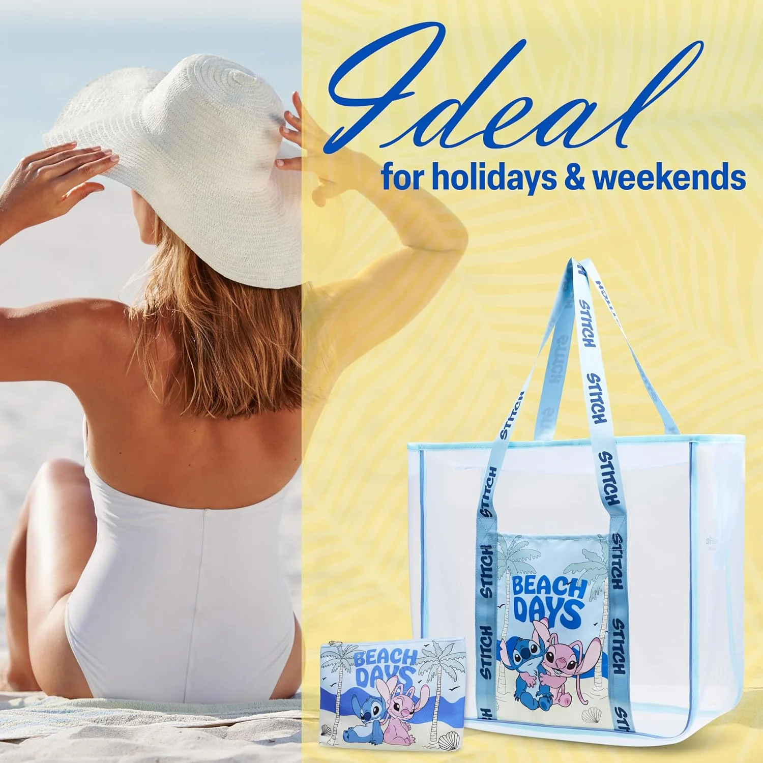 کیف مسافرتی ترند برای زنان و نوجوانان، کیف توری زیپ‌دار با کیف کوچک زیپ‌دار، لوازم ضروری سفر برای تعطیلات، استخر، شنا، باشگاه، پیک نیک